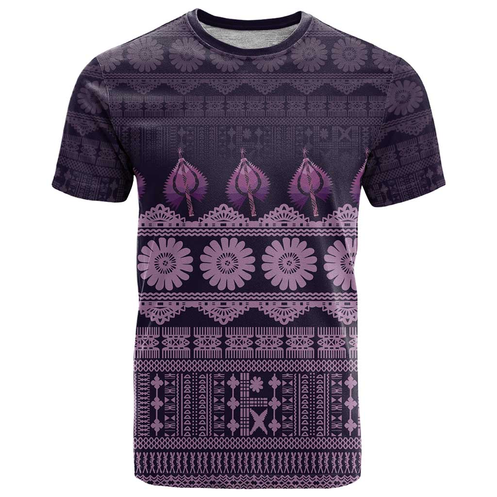 Bula Fiji Iri ni Meke T Shirt Lokaloka Fijian Masi - Polynesian Pride