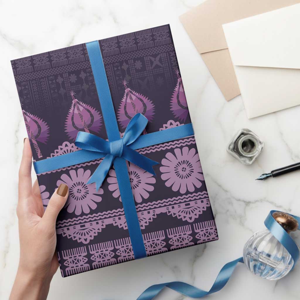 Bula Fiji Iri ni Meke Wrapping Paper Lokaloka Fijian Masi - Polynesian Pride
