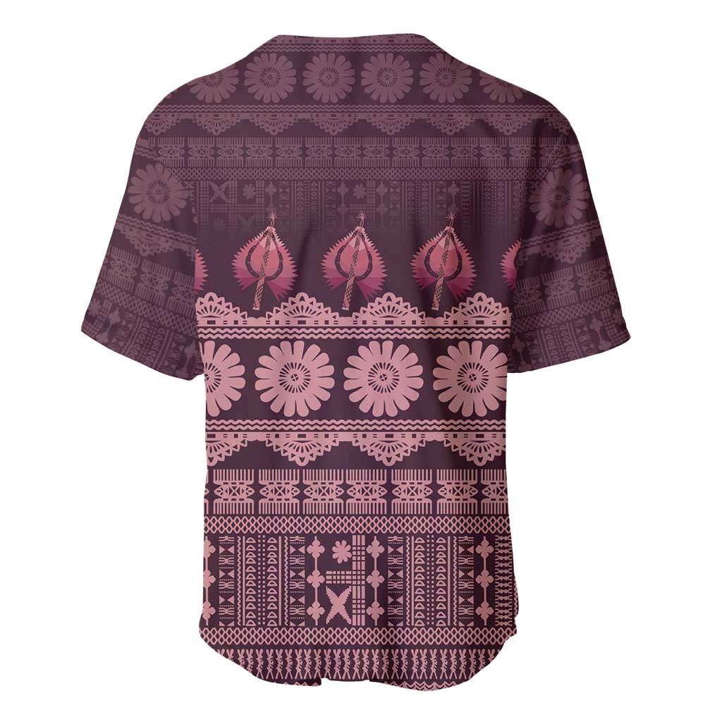 Bula Fiji Iri ni Meke Baseball Jersey Piqi Fijian Masi - Polynesian Pride