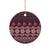 Bula Fiji Iri ni Meke Ceramic Ornament Piqi Fijian Masi - Polynesian Pride