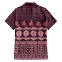 Bula Fiji Iri ni Meke Family Matching Off The Shoulder Long Sleeve Dress and Hawaiian Shirt Piqi Fijian Masi LT14 - Polynesian Pride
