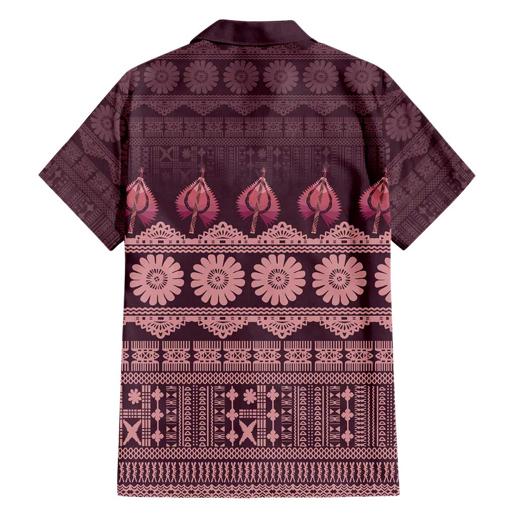 Bula Fiji Iri ni Meke Family Matching Short Sleeve Bodycon Dress and Hawaiian Shirt Piqi Fijian Masi LT14 - Polynesian Pride