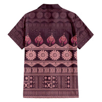 Bula Fiji Iri ni Meke Family Matching Short Sleeve Bodycon Dress and Hawaiian Shirt Piqi Fijian Masi LT14 - Polynesian Pride
