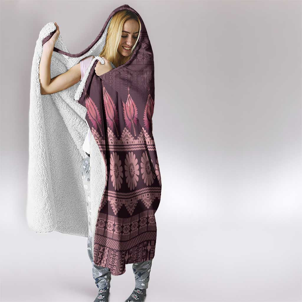 Bula Fiji Iri ni Meke Hooded Blanket Piqi Fijian Masi - Polynesian Pride