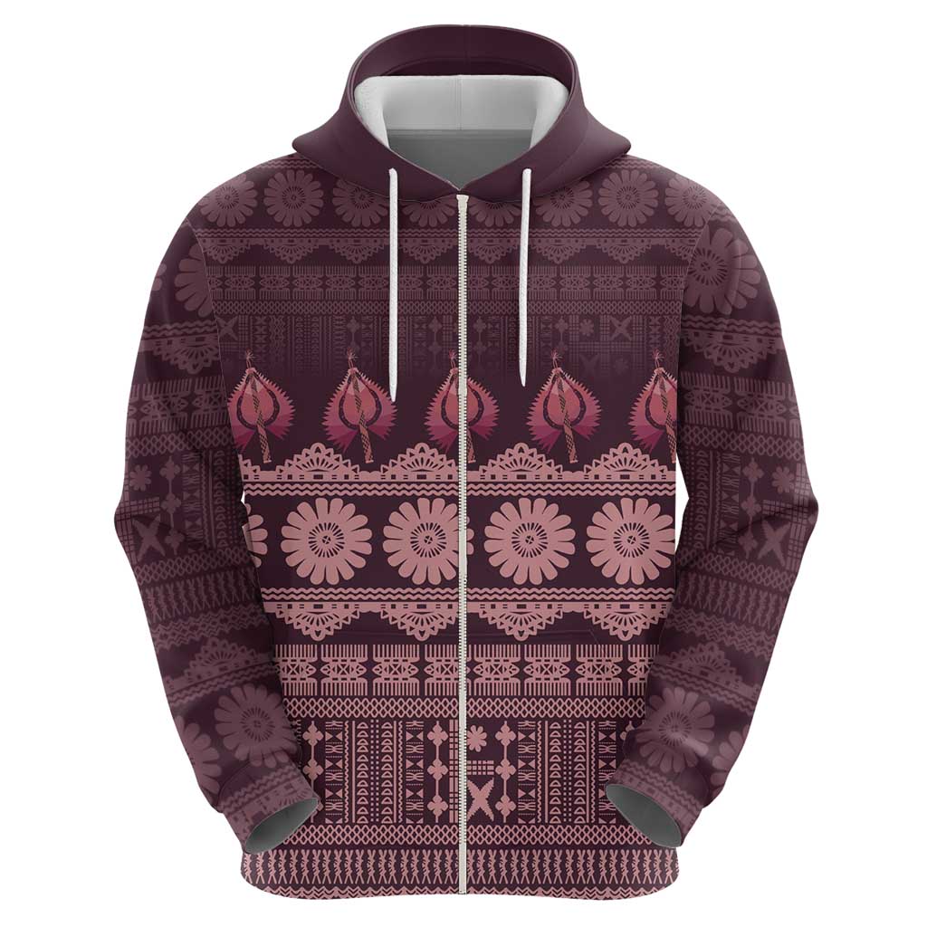Bula Fiji Iri ni Meke Hoodie Piqi Fijian Masi - Polynesian Pride