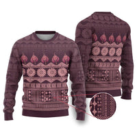 Bula Fiji Iri ni Meke Ugly Christmas Sweater Piqi Fijian Masi - Polynesian Pride