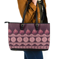 Bula Fiji Iri ni Meke Leather Tote Bag Piqi Fijian Masi - Polynesian Pride