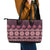 Bula Fiji Iri ni Meke Leather Tote Bag Piqi Fijian Masi - Polynesian Pride