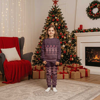 Bula Fiji Iri ni Meke Christmas Pajama Set Piqi Fijian Masi - Polynesian Pride