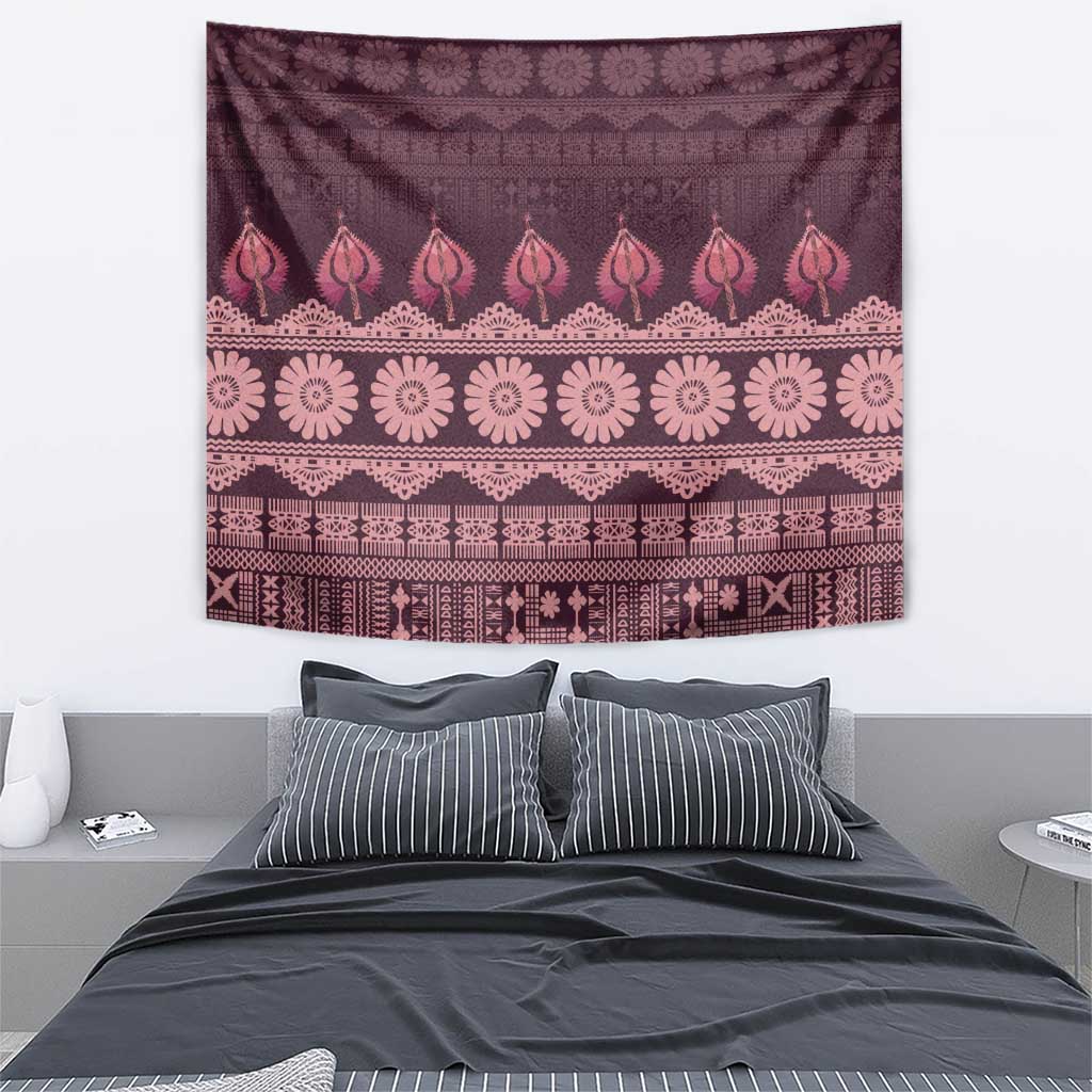 Bula Fiji Iri ni Meke Tapestry Piqi Fijian Masi - Polynesian Pride