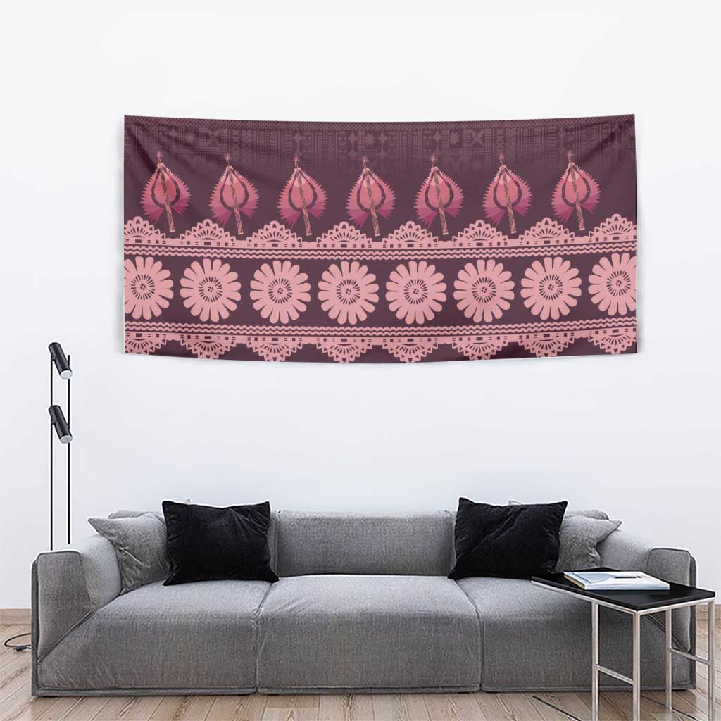 Bula Fiji Iri ni Meke Tapestry Piqi Fijian Masi - Polynesian Pride
