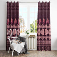 Bula Fiji Iri ni Meke Window Curtain Piqi Fijian Masi - Polynesian Pride