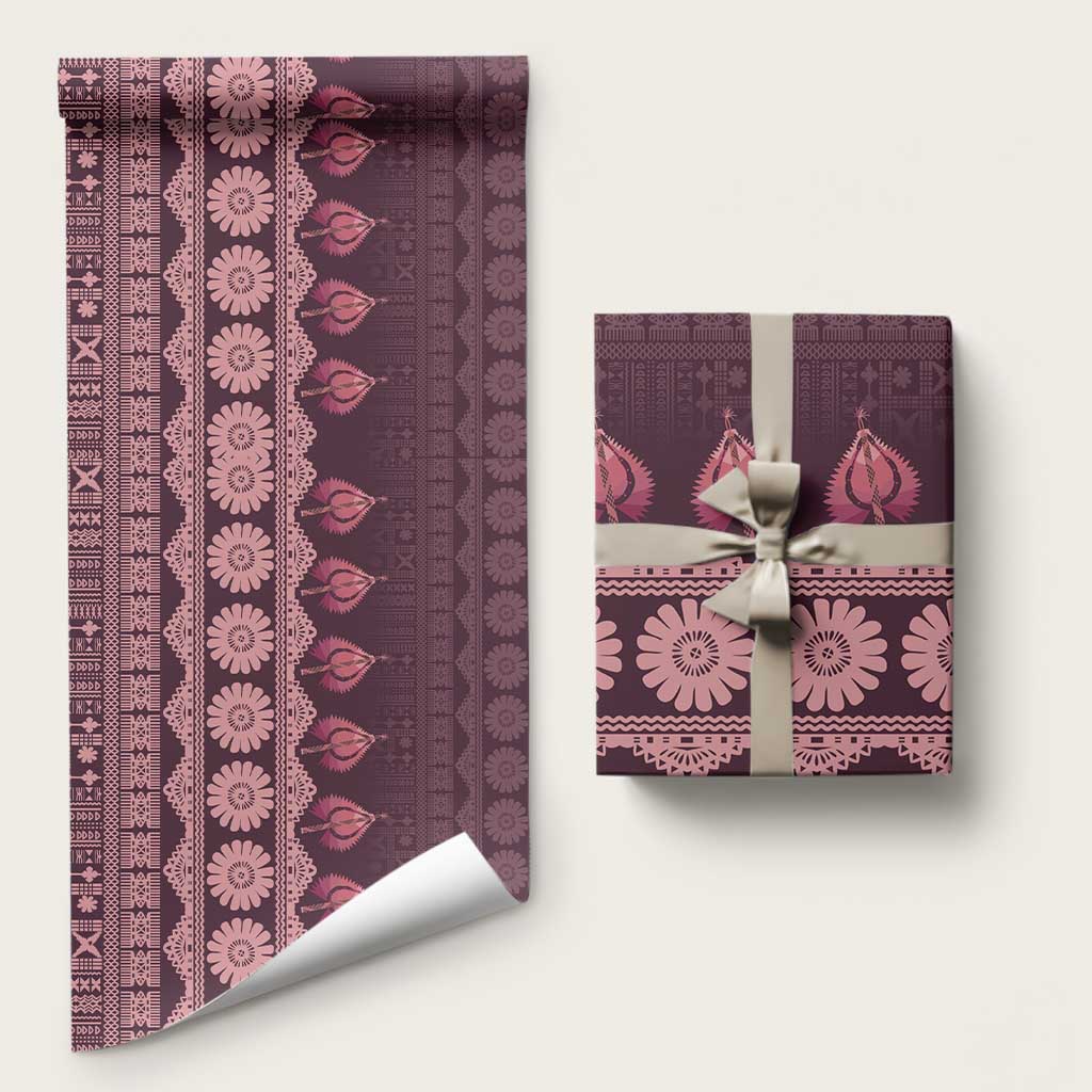 Bula Fiji Iri ni Meke Wrapping Paper Piqi Fijian Masi - Polynesian Pride