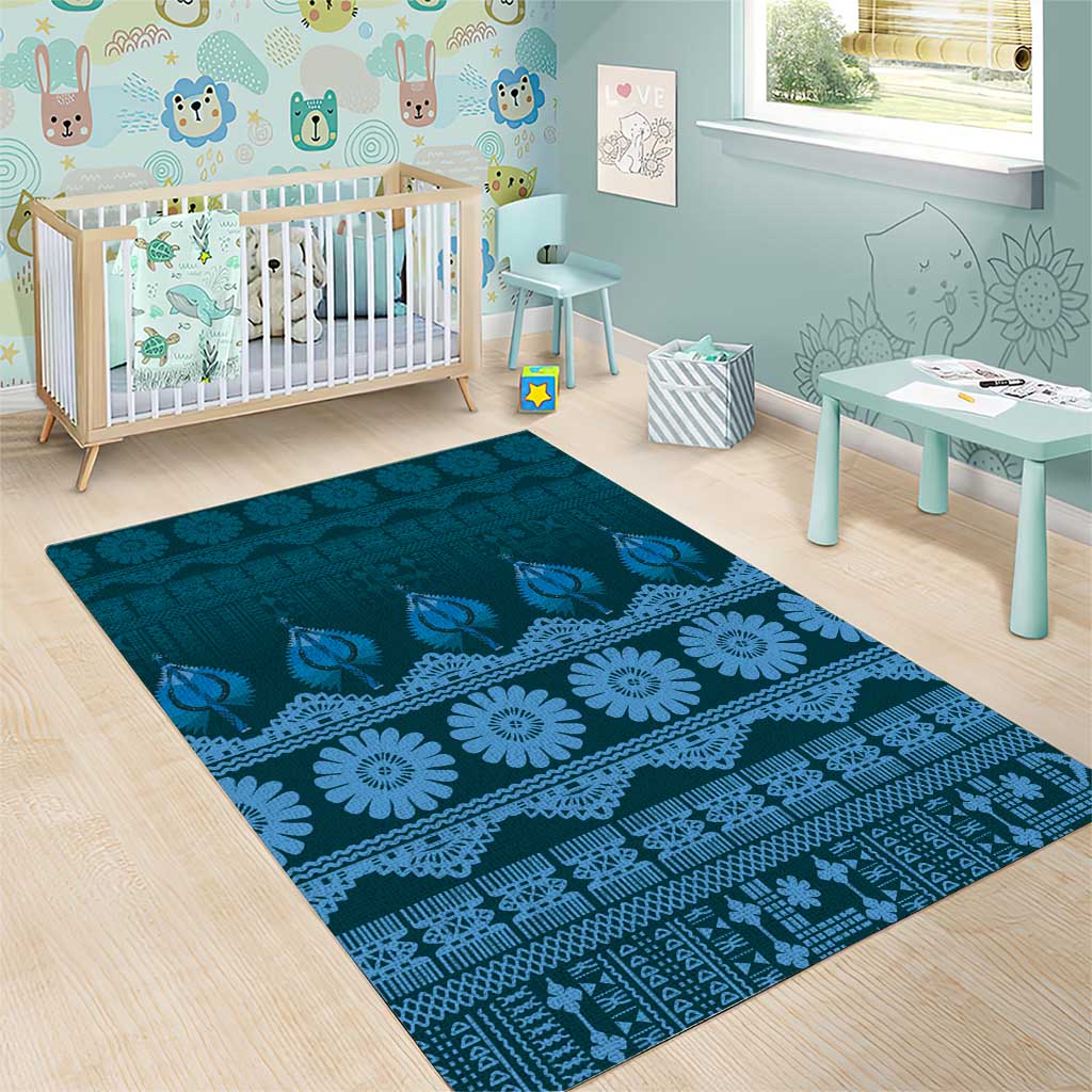 Bula Fiji Iri ni Meke Area Rug Karakarawa Fijian Masi - Polynesian Pride