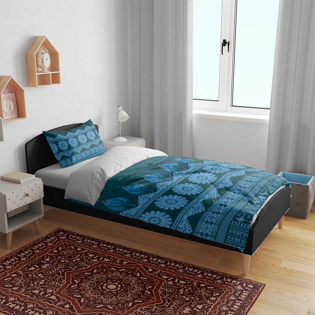 Bula Fiji Iri ni Meke Bedding Set Karakarawa Fijian Masi - Polynesian Pride