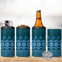 Bula Fiji Iri ni Meke 4 in 1 Can Cooler Tumbler Karakarawa Fijian Masi LT14 - Polynesian Pride