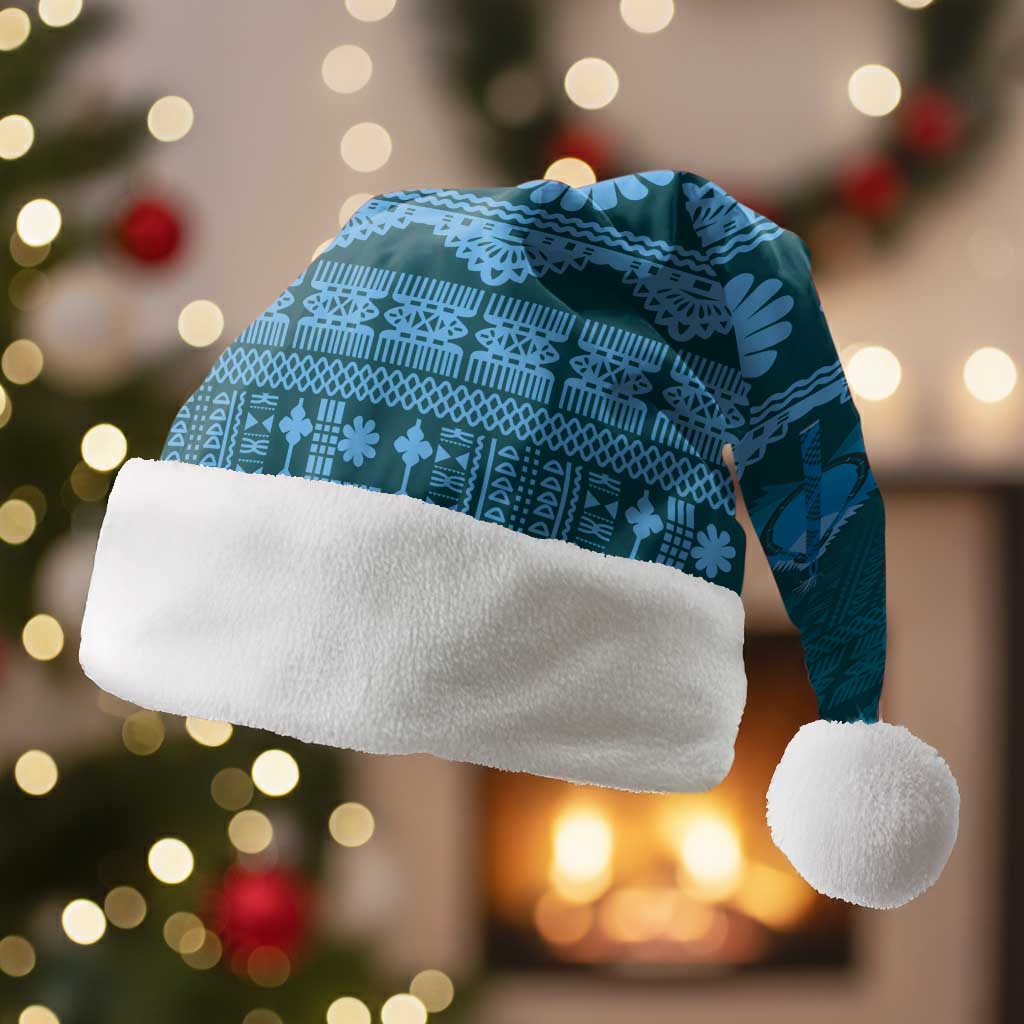 Bula Fiji Iri ni Meke Christmas Santa Hat Karakarawa Fijian Masi - Polynesian Pride