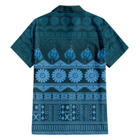 Bula Fiji Iri ni Meke Family Matching Tank Maxi Dress and Hawaiian Shirt Karakarawa Fijian Masi LT14 - Polynesian Pride