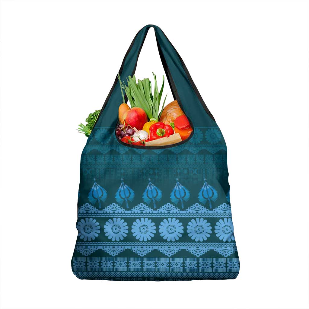 Bula Fiji Iri ni Meke Grocery Bag Karakarawa Fijian Masi - Polynesian Pride