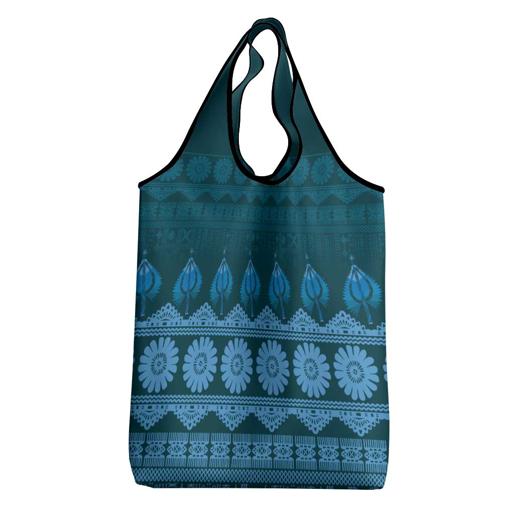 Bula Fiji Iri ni Meke Grocery Bag Karakarawa Fijian Masi - Polynesian Pride