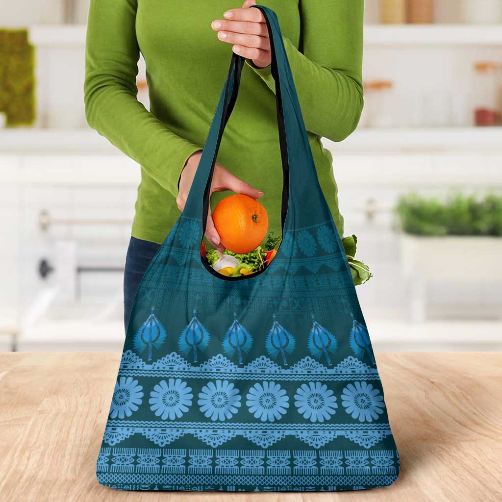 Bula Fiji Iri ni Meke Grocery Bag Karakarawa Fijian Masi - Polynesian Pride