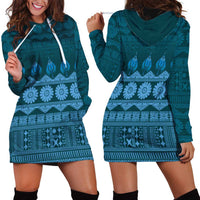 Bula Fiji Iri ni Meke Hoodie Dress Karakarawa Fijian Masi LT14 - Polynesian Pride