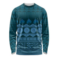 Bula Fiji Iri ni Meke Long Sleeve Shirt Karakarawa Fijian Masi - Polynesian Pride