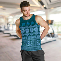 Bula Fiji Iri ni Meke Men Tank Top Karakarawa Fijian Masi - Polynesian Pride