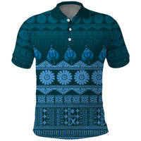 Bula Fiji Iri ni Meke Polo Shirt Karakarawa Fijian Masi - Polynesian Pride
