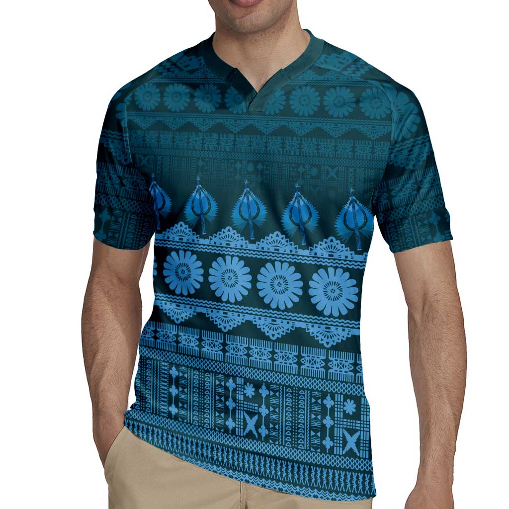 Bula Fiji Iri ni Meke Rugby Jersey Karakarawa Fijian Masi - Polynesian Pride