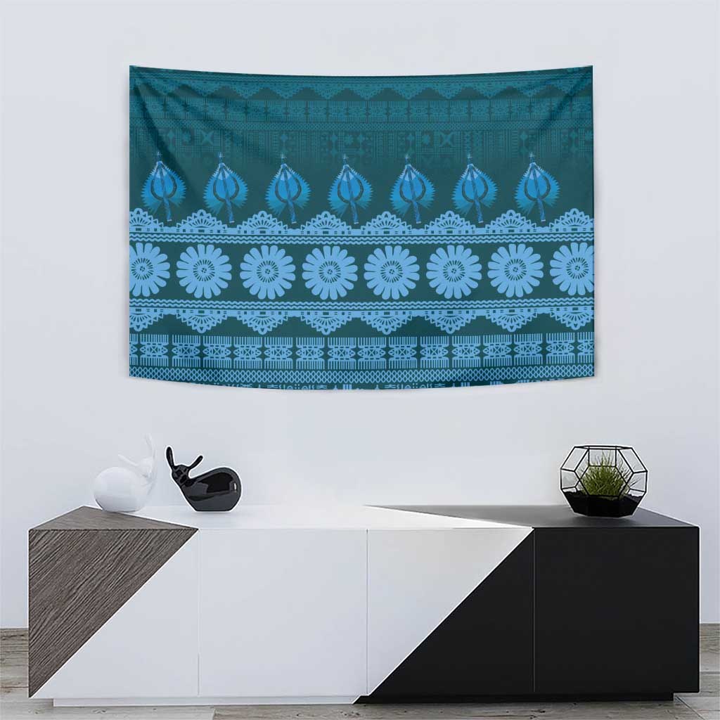 Bula Fiji Iri ni Meke Tapestry Karakarawa Fijian Masi - Polynesian Pride