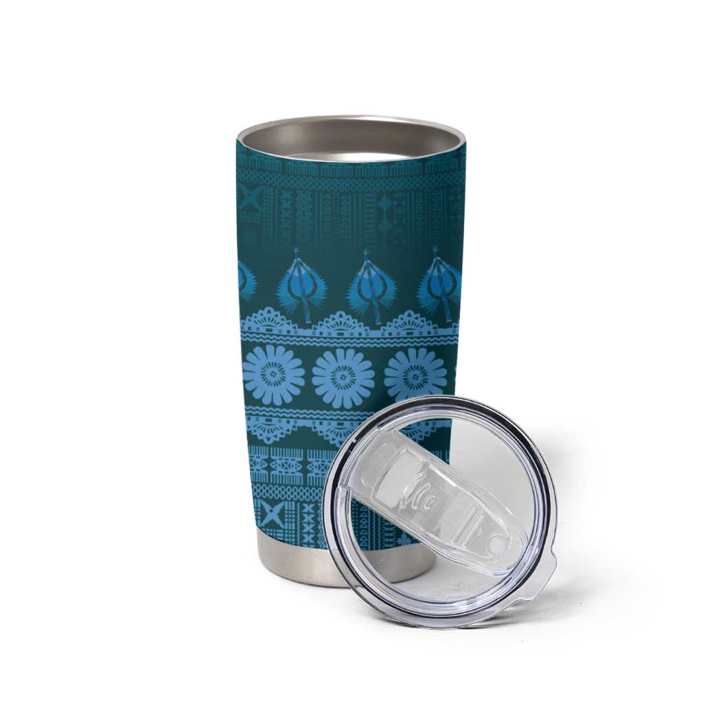 Bula Fiji Iri ni Meke Tumbler Cup Karakarawa Fijian Masi - Polynesian Pride