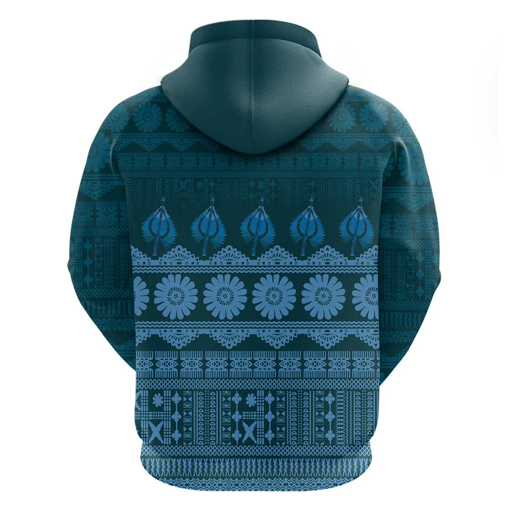 Bula Fiji Iri ni Meke Zip Hoodie Karakarawa Fijian Masi - Polynesian Pride