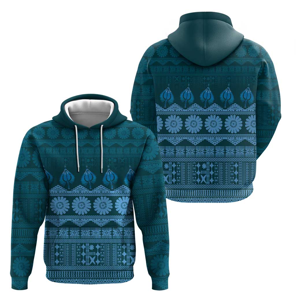 Bula Fiji Iri ni Meke Zip Hoodie Karakarawa Fijian Masi - Polynesian Pride
