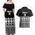 Fiji Tapa Rugby Custom Couples Matching Off Shoulder Maxi Dress and Hawaiian Shirt Go Fijiana - Polynesian Pride