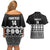 Fiji Tapa Rugby Custom Couples Matching Off Shoulder Short Dress and Hawaiian Shirt Go Fijiana - Polynesian Pride