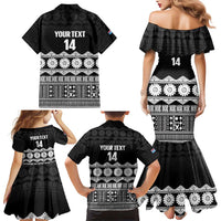 Fiji Tapa Rugby Custom Family Matching Mermaid Dress and Hawaiian Shirt Go Fijiana LT14 - Polynesian Pride