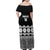 Fiji Tapa Rugby Custom Family Matching Off Shoulder Maxi Dress and Hawaiian Shirt Go Fijiana - Polynesian Pride