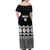 Fiji Tapa Rugby Custom Off Shoulder Maxi Dress Go Fijiana - Polynesian Pride
