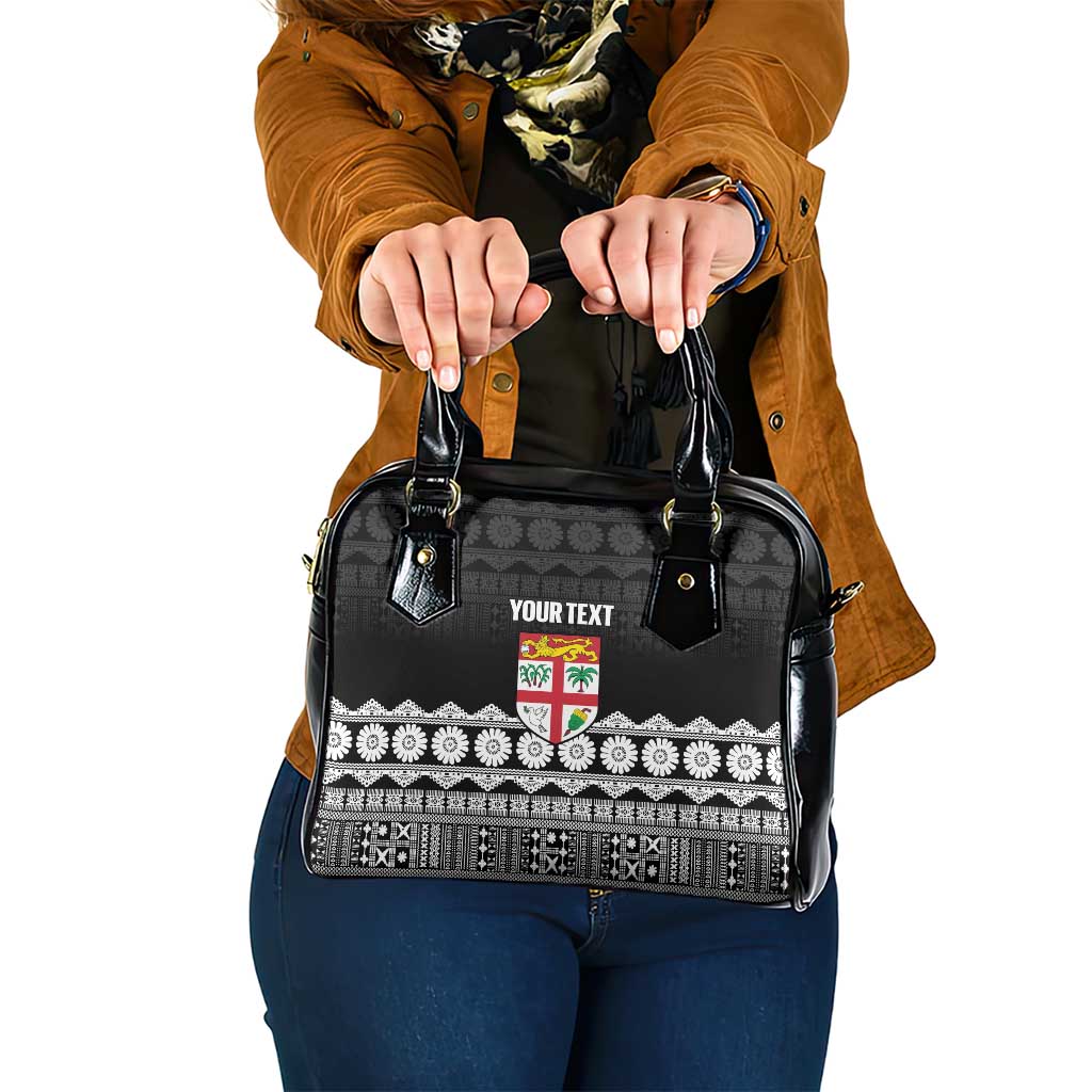 Fiji Tapa Rugby Custom Shoulder Handbag Go Fijiana - Polynesian Pride