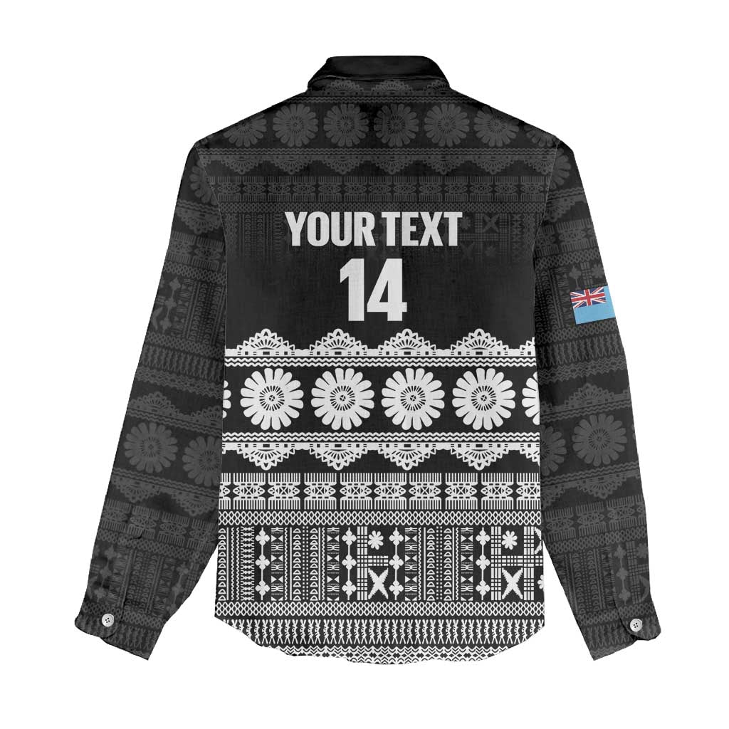 Fiji Tapa Rugby Custom Women Casual Shirt Go Fijiana - Polynesian Pride