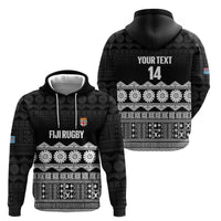Fiji Tapa Rugby Custom Zip Hoodie Go Fijiana - Polynesian Pride