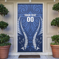 Auckland 2026 Rugby Custom Door Cover NZ Maori Silver Fern LT14 Blue - Polynesian Pride