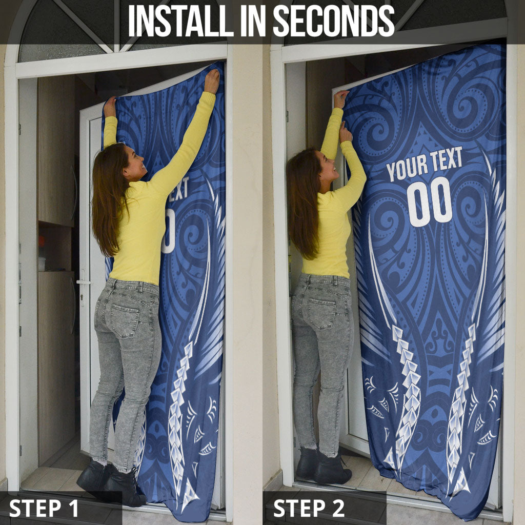 Auckland 2026 Rugby Custom Door Cover NZ Maori Silver Fern LT14 - Polynesian Pride