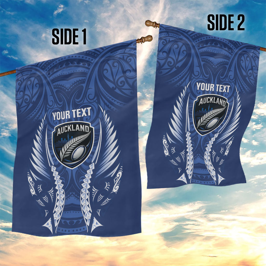 Auckland 2026 Rugby Custom Garden Flag NZ Maori Silver Fern LT14 - Polynesian Pride