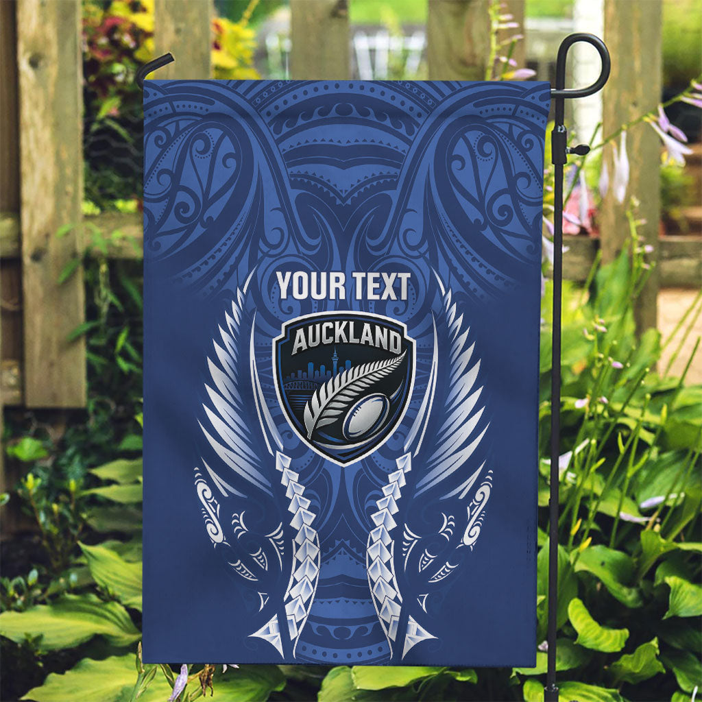 Auckland 2026 Rugby Custom Garden Flag NZ Maori Silver Fern LT14 Garden Flag Blue - Polynesian Pride