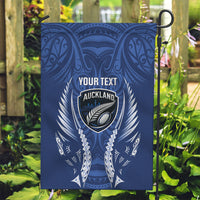 Auckland 2026 Rugby Custom Garden Flag NZ Maori Silver Fern LT14 Garden Flag Blue - Polynesian Pride
