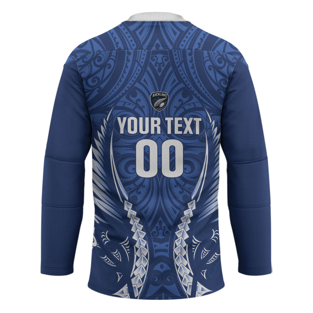 Auckland 2026 Rugby Custom Hockey Jersey NZ Maori Silver Fern LT14 - Polynesian Pride