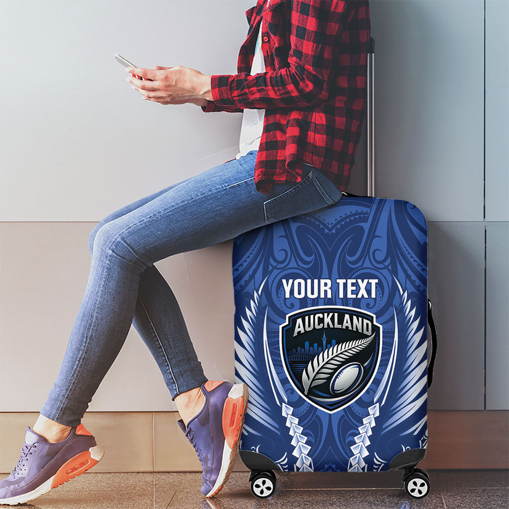 Auckland 2026 Rugby Custom Luggage Cover NZ Maori Silver Fern