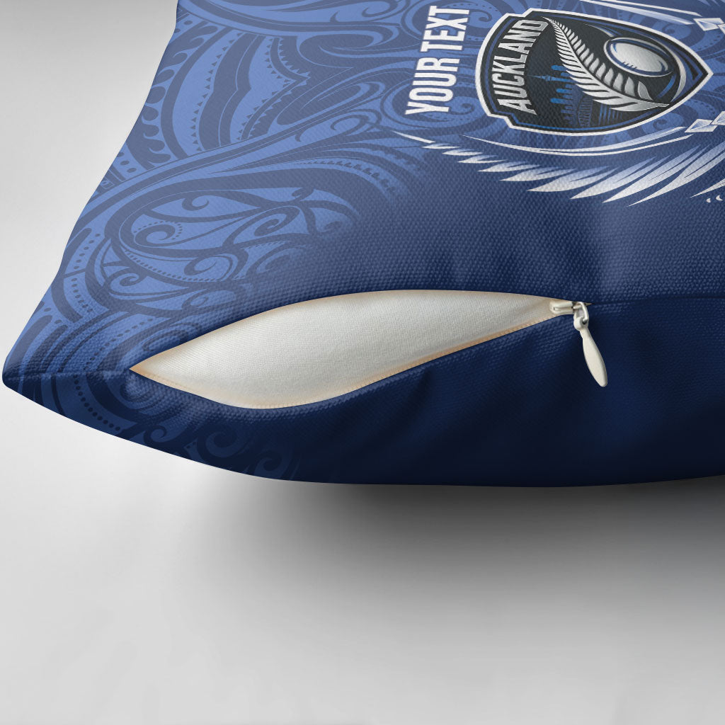 Auckland 2026 Rugby Custom Pillow Cover NZ Maori Silver Fern